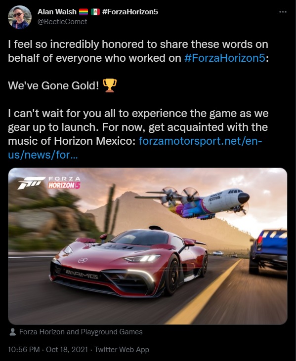 مراحل توسعه بازی Forza Horizon 5 به اتمام رسید